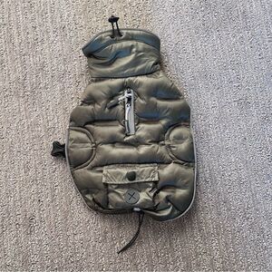 Arcadia Trail Forest Green Dog Puffer Jacket Small Winter Pet Coat